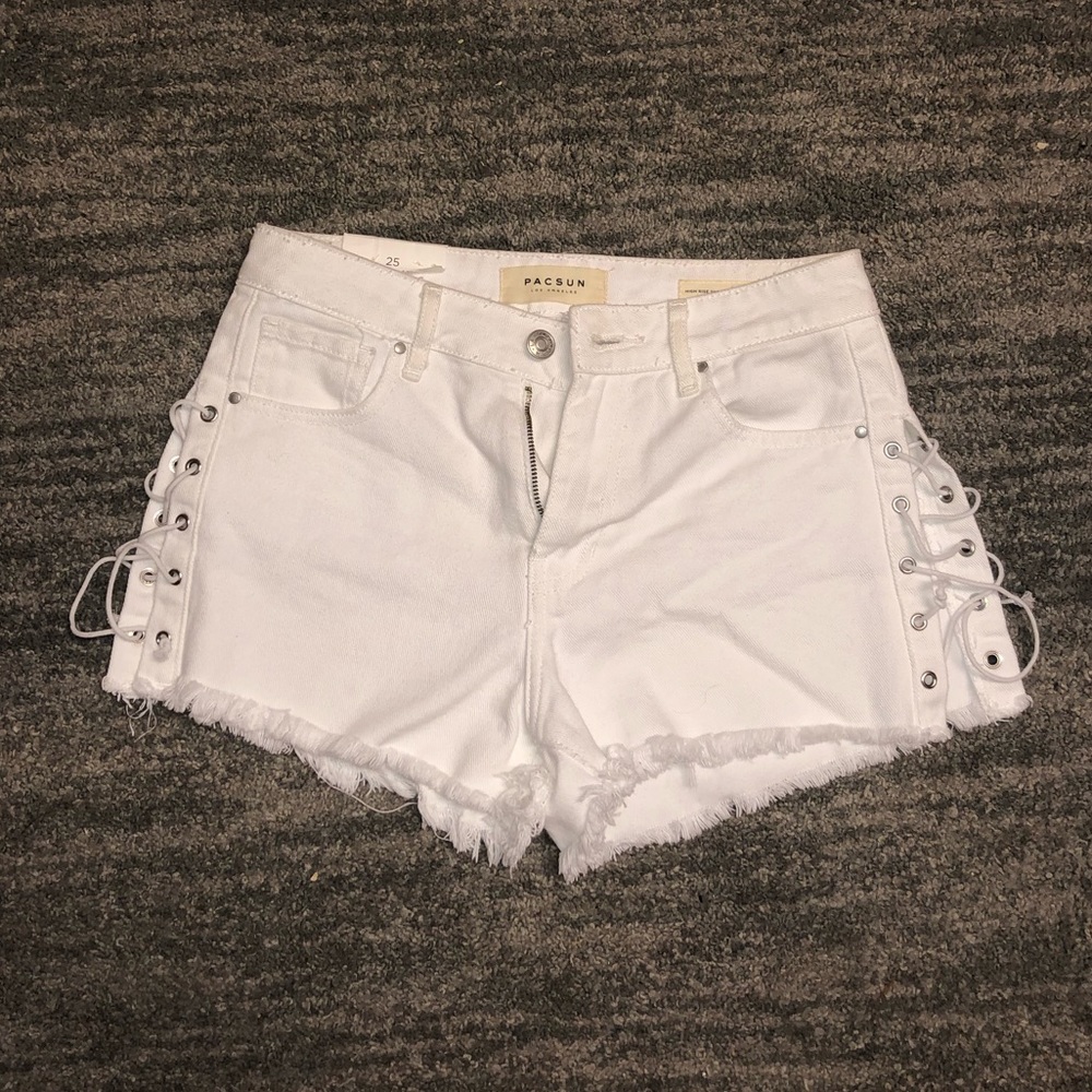 Pacsun Side Lace Up Jean Shorts
